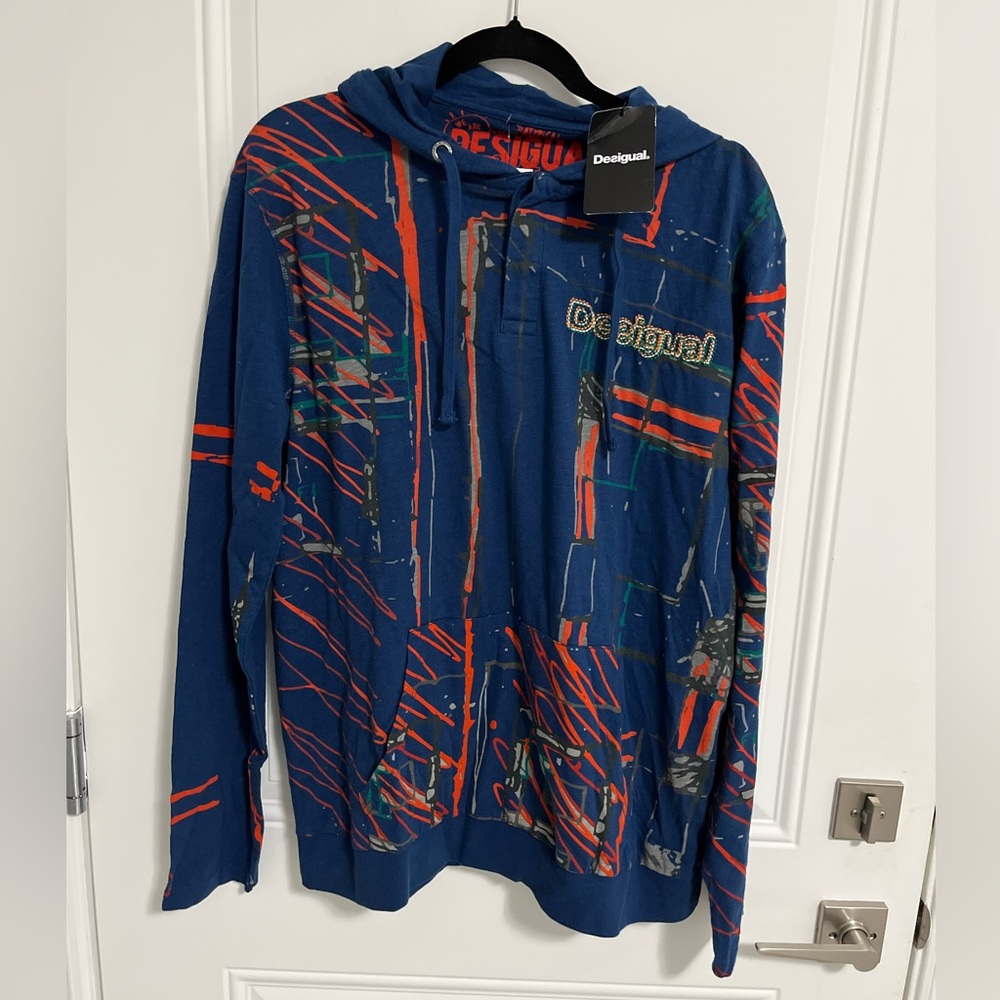Desigual Men’s Graphic Thin Hoodie - Size L(NWOT), XL(NWT) & XXL(NWOT)
